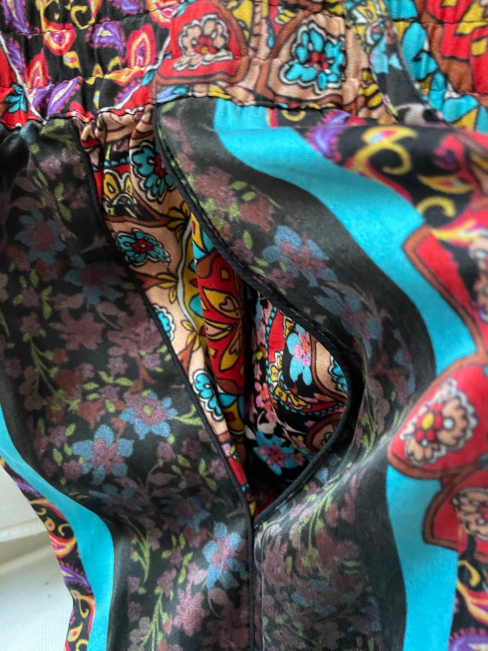 Boho Wide-Leg Printed Palazzo Pants in Multicolor - Picture 3 of 5